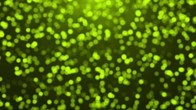 Beautiful Lime green glitter particles falling and flickering particles over Lime green background, simple particles background