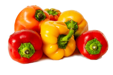 Red, yellow, and orange bell peppers
