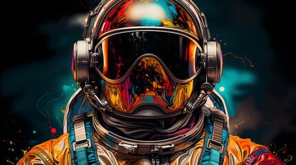 space suit pop art ai generated © Roman