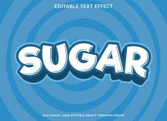 sugar editable text effect template use for business logo and brand