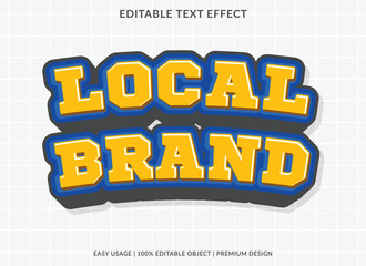 local brand editable text effect template use for business logo and brand