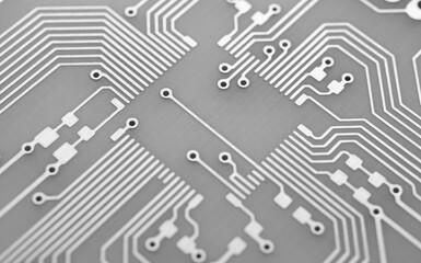 printed circuit. layout of tracks