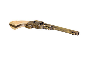 old west revolver isolated on transparent background