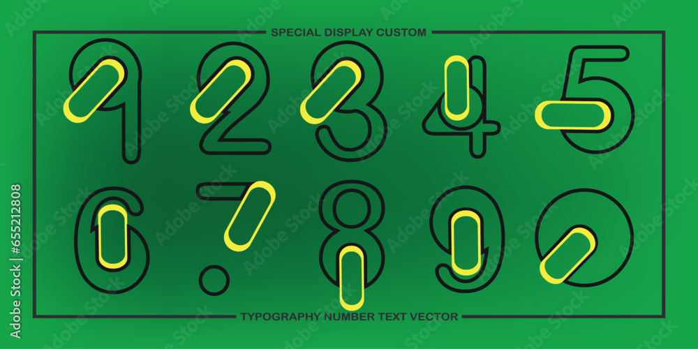 Aufkleber assorted digital custom vector numbers. minimum. color gradation. dark. banner network. 3d effect. d