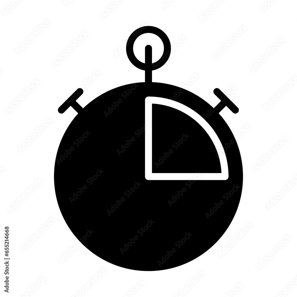 Poster stopwatch glyph vector icon isolated. stopwatch stock vector icon for web, mobile app and ui design
