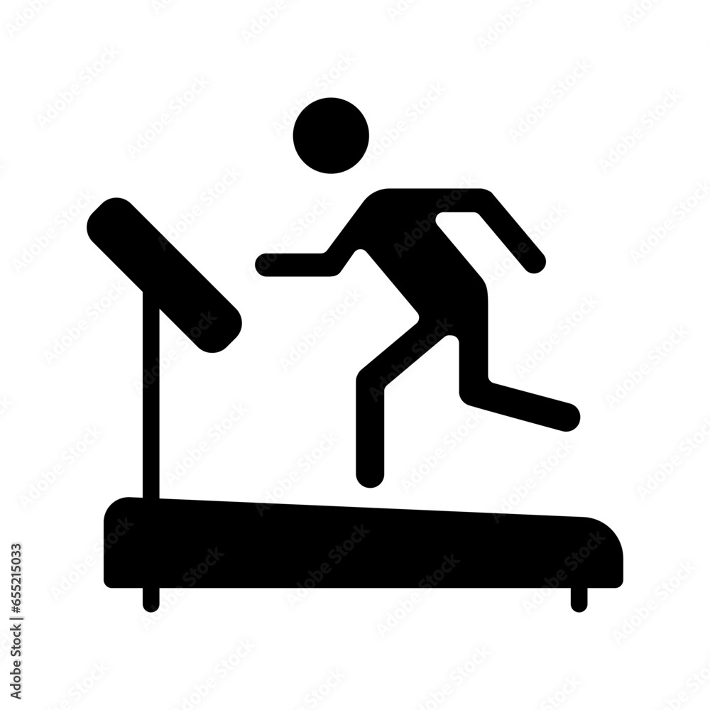 Poster treadmill glyph vector icon isolated. treadmill stock vector icon for web, mobile app and ui design