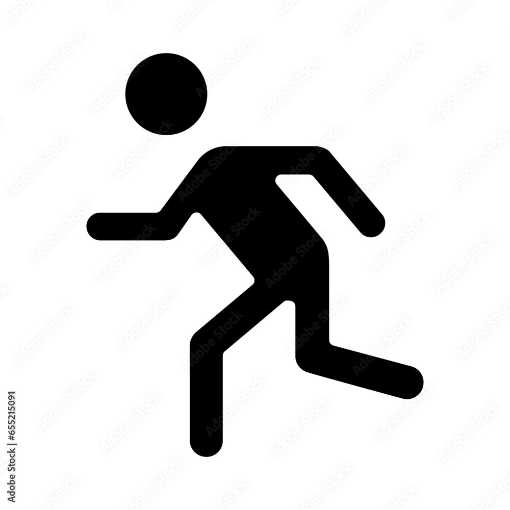 Aufkleber runner glyph vector icon isolated. runner stock vector icon for web, mobile app and ui design