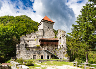 Castle ruins Kamen, near Begunje, Radovljica, Slovenia