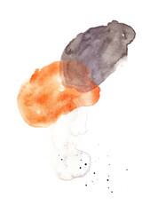 abstract vintage watercolor paint element