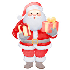 santa claus with gift