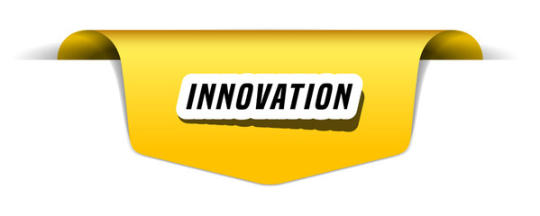 Colorful vector flat design banner innovation. This sign is well adapted for web design.