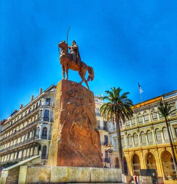 Monument to Emir Abdelkader El Djezairi in Algiers, Algeria