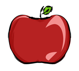 red apple illustration
