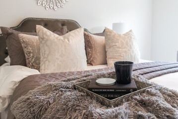 bed with pillows