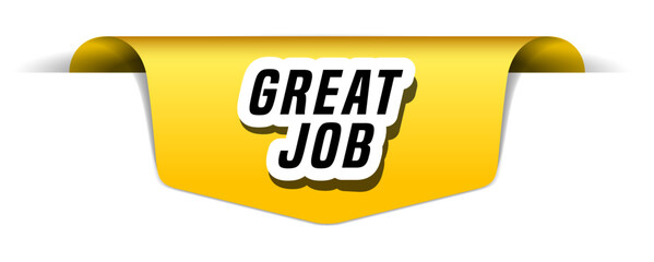 Colorful vector flat design banner great job. This sign is well adapted for web design.