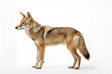 Coyote on a white background