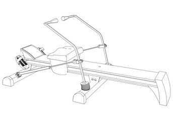 Leg Exercise Equipment. Fitness, cardio, and muscle building machines, equipments set at gym. Workout and training concept. Vector illustration.