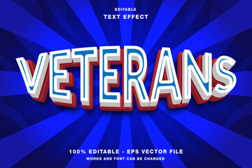 Veterans Day Celebration Text Effect