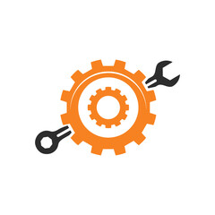 Mechanic Repair Gear Logo Vector Template 2