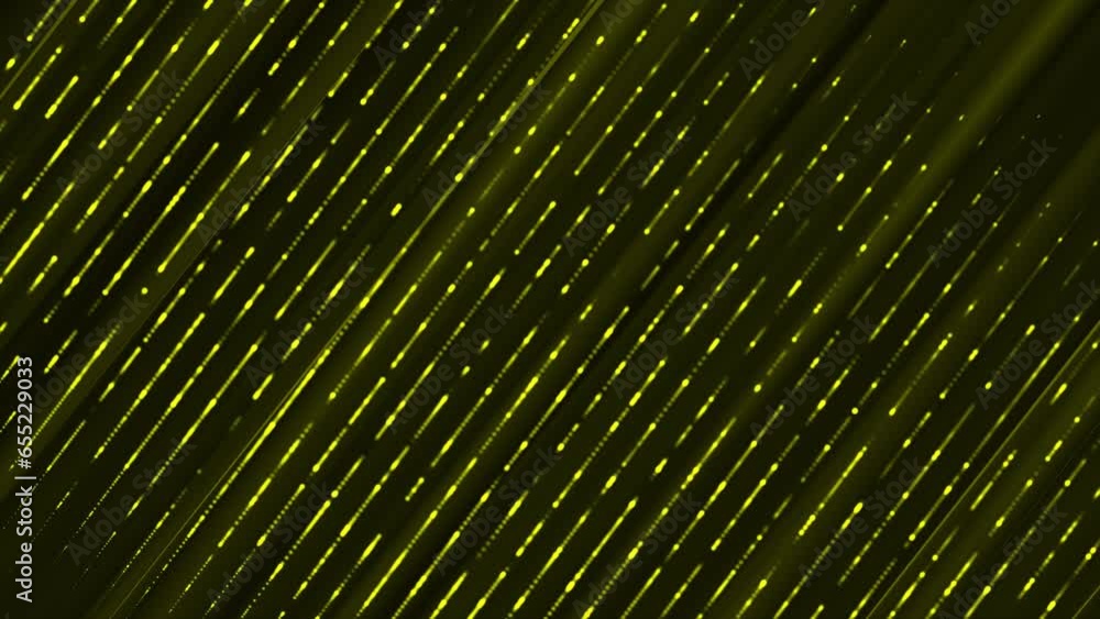 Poster Elegant Yellow seamless diagonal lines with glowing particles simple futuristic background