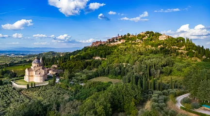 Photo sur Aluminium Toscane Aerial view of Montepulciano,Tuscany, Italy