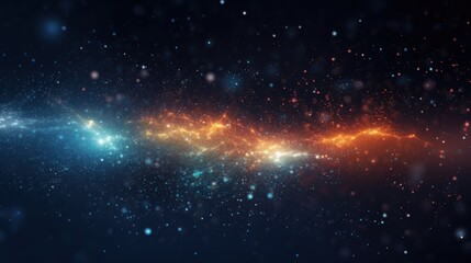 Fototapeta na wymiar Digital Universe Exploration, Abstract Cosmic Particles