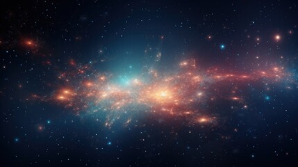 Fototapeta na wymiar Digital Universe Exploration, Abstract Cosmic Particles
