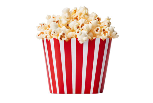 Image of delicious popcorn on a transparent background.