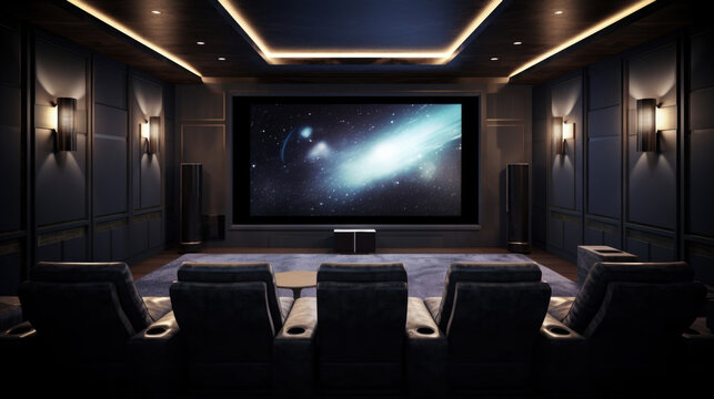 entertainment in this well-equipped home theater