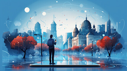 Location-Based Marketing Concept with Geofencing, GPS, and Geo-Targeting: An Illustrated Explanation