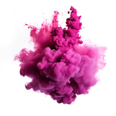 Fototapeta premium Colorful Smoke Bomb on White Background