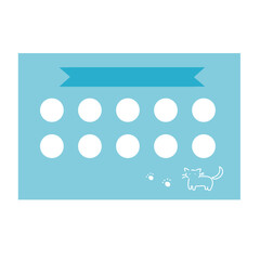 水色猫のスタンプカード