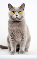 Obraz premium A grey British shorthair cat