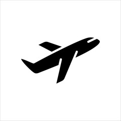 Airplane icon travel logo template on white background
