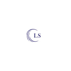 Fototapeta premium LS logo. L S design. White LS letter. LS, L S letter logo design. Initial letter LS linked circle uppercase monogram logo.