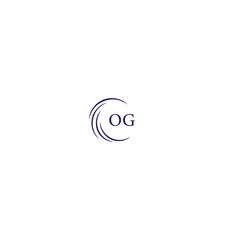 OG logo. O G design. White OG letter. OG, O G letter logo design. Initial letter OG linked circle uppercase monogram logo.