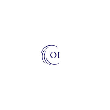 OI logo. O I design. White OI letter. OI, O I letter logo design. Initial letter OI linked circle uppercase monogram logo.