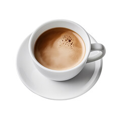 White coffee cup isolated, png, no background