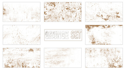 Collection Grunge Background. Texture Vector. Dust Overlay Distress - obrazy, fototapety, plakaty