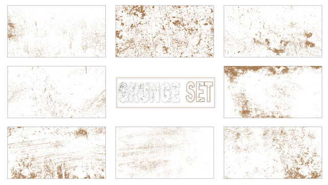 Collection Grunge Background. Texture Vector. Dust Overlay Distress