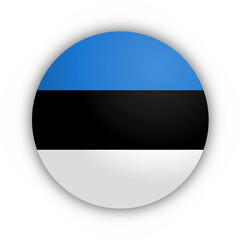 Flaga Estonii Przycisk - obrazy, fototapety, plakaty