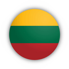 Flaga Litwy Przycisk - obrazy, fototapety, plakaty