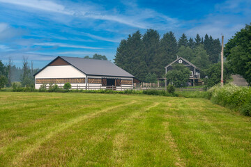 A brand new horse riding building