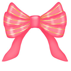 pink and gold ribbon 