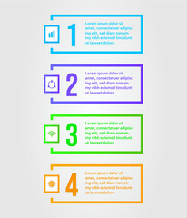 Timeline infographic design with options 4 elements scheme, diagram templates.