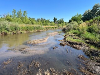 Big Thompson River in Big Thompson Ponds Wildlife Area, Loveland, Colorado