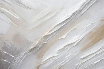 Obraz premium Closeup of abstract white texture background.. Oil, acrylic brushstroke, pallet knife paint on canvas (Generative Ai)