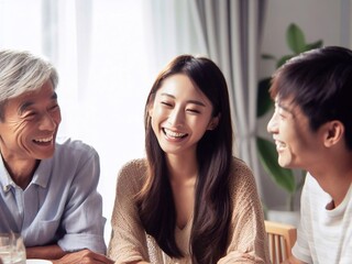 family members around a table