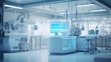 A pharmaceutical laboratory's mass spectrometer, analyzing chemical compounds