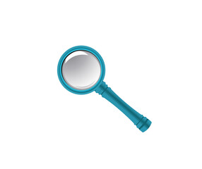 Magnifying glass vector illustration on white background